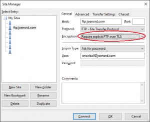 godaddy filezilla connection timed out